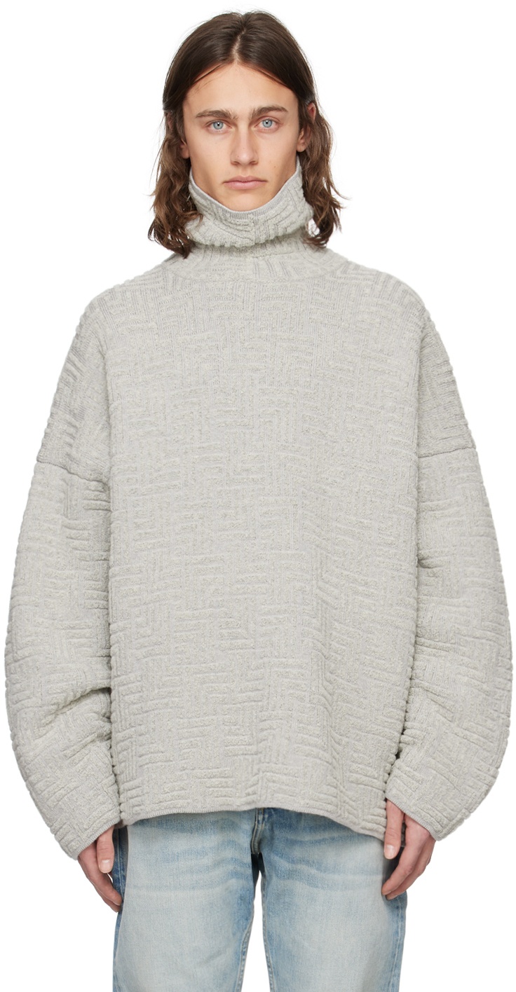 Photo: Fear of God Gray Jacquard Sweater
