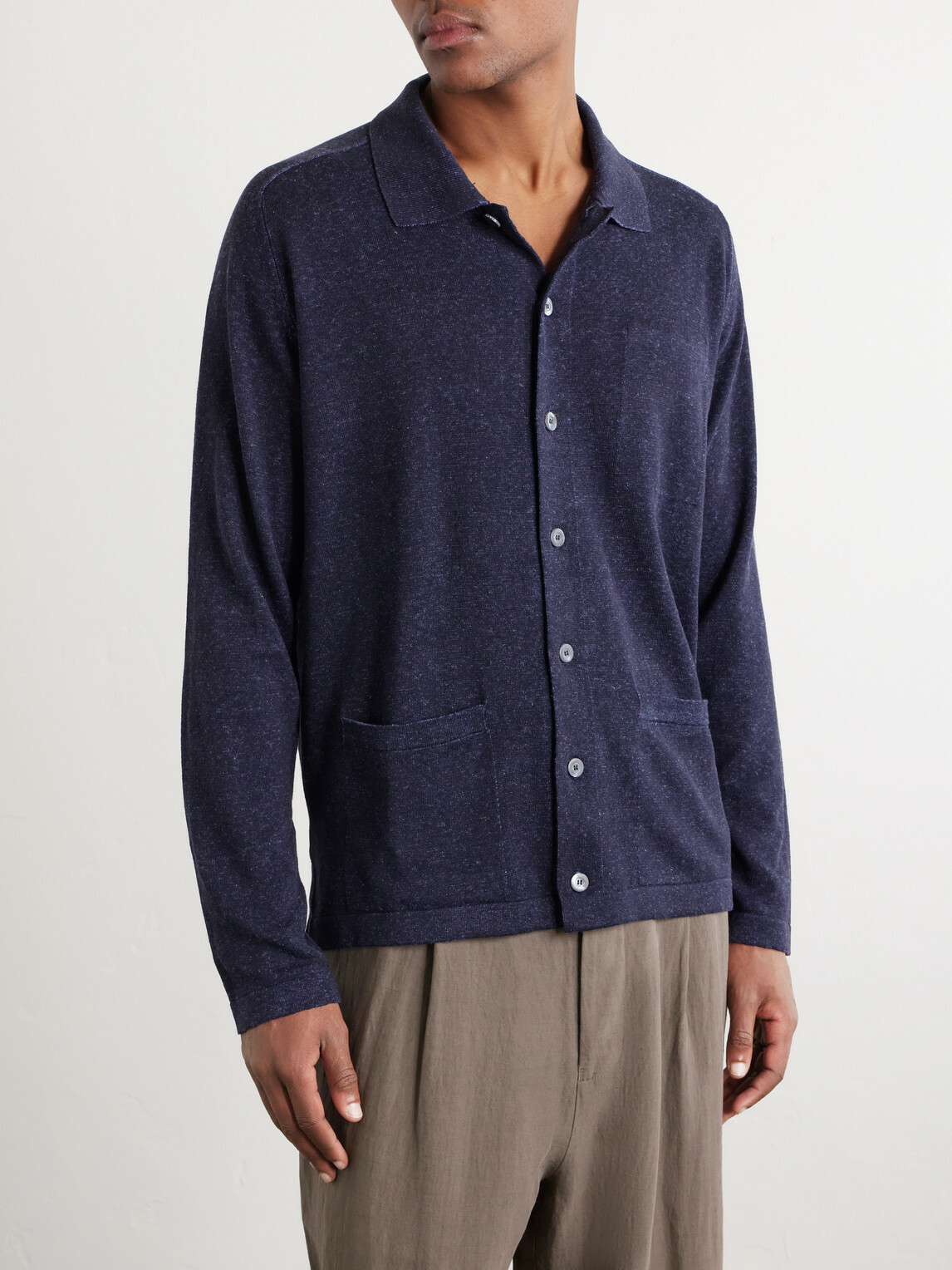 PIACENZA 1733 - Silk and Linen-Blend Chore Overshirt - Blue