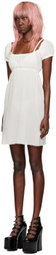 I'm Sorry by Petra Collins SSENSE Exclusive White Mimi Wade Edition Frayed Minidress
