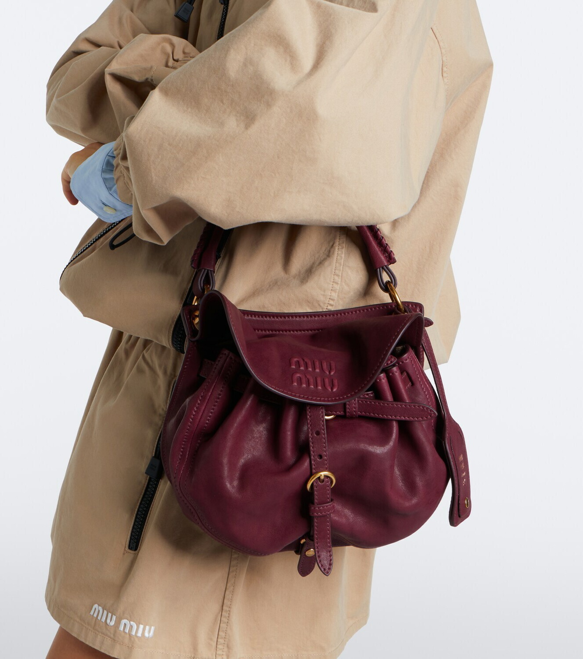 Miu Miu Rendez-vous leather shoulder bag