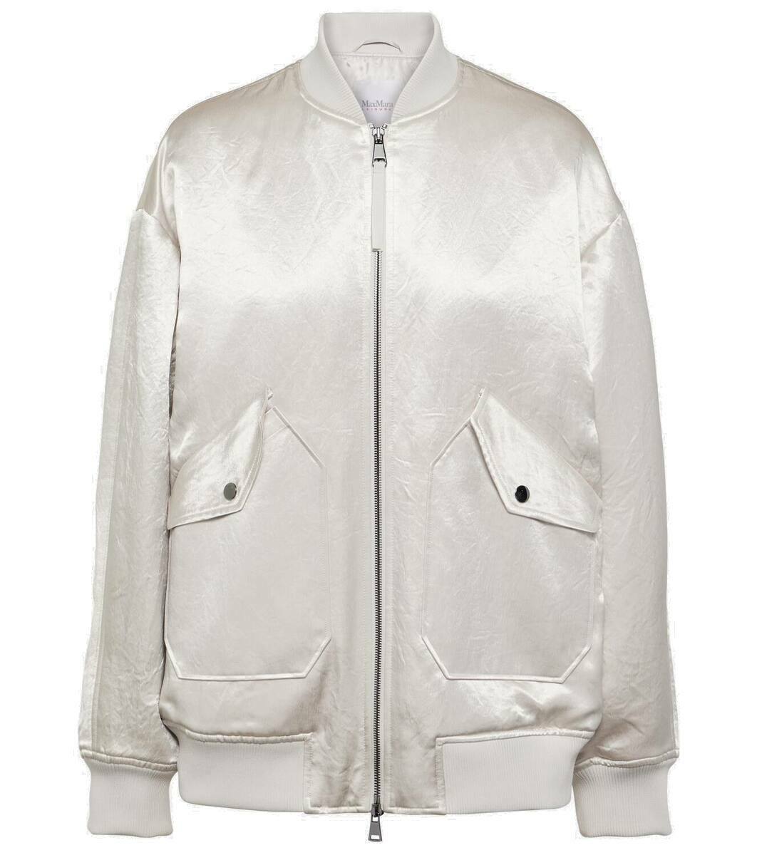 Max Mara Leisure OUTLET「IMELDE」中綿ボンバージャケット MAX MARA Leisure Imelde oversized crinkled-satin bomber
