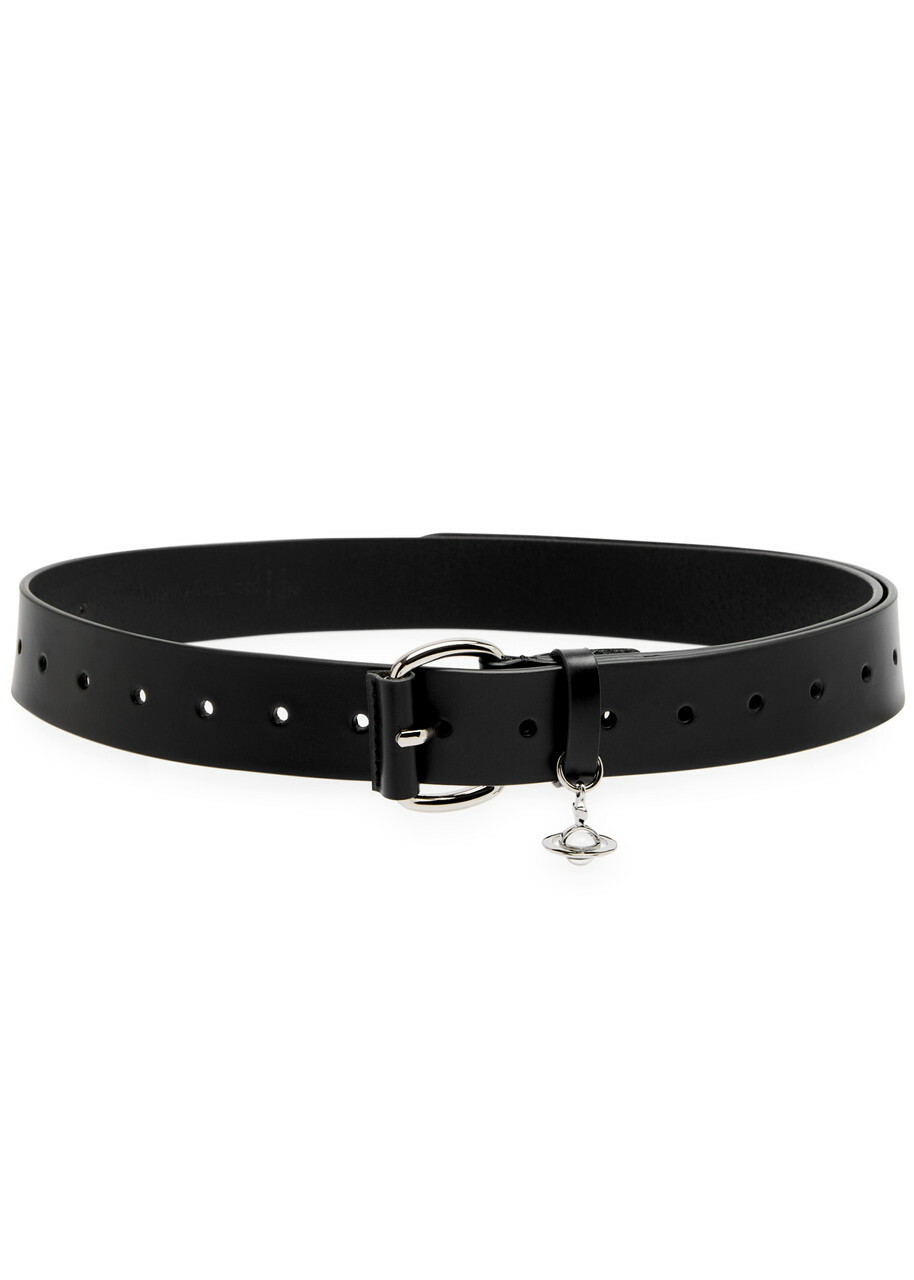 vivienne westwood ALEX BELT ベルト Alex Belt in RHODIUM-Black-LEATHER | Vivienne Westwood®