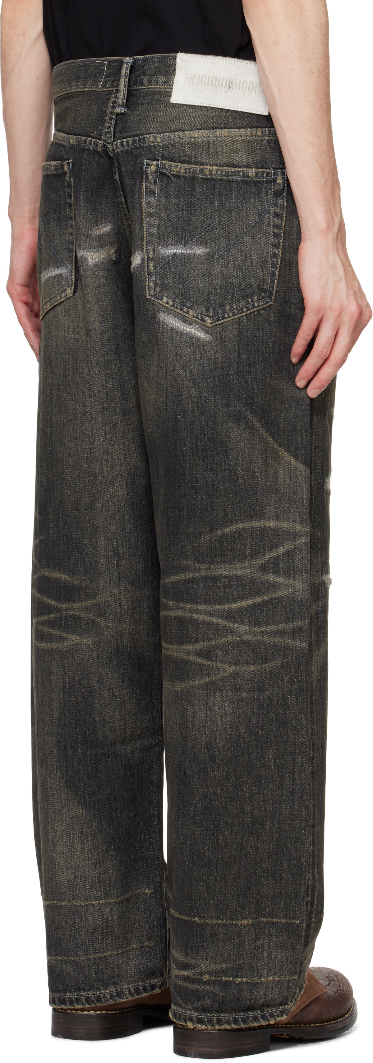 Neighborhood Black Savage Denim DP Wide Jeans Neighborhood