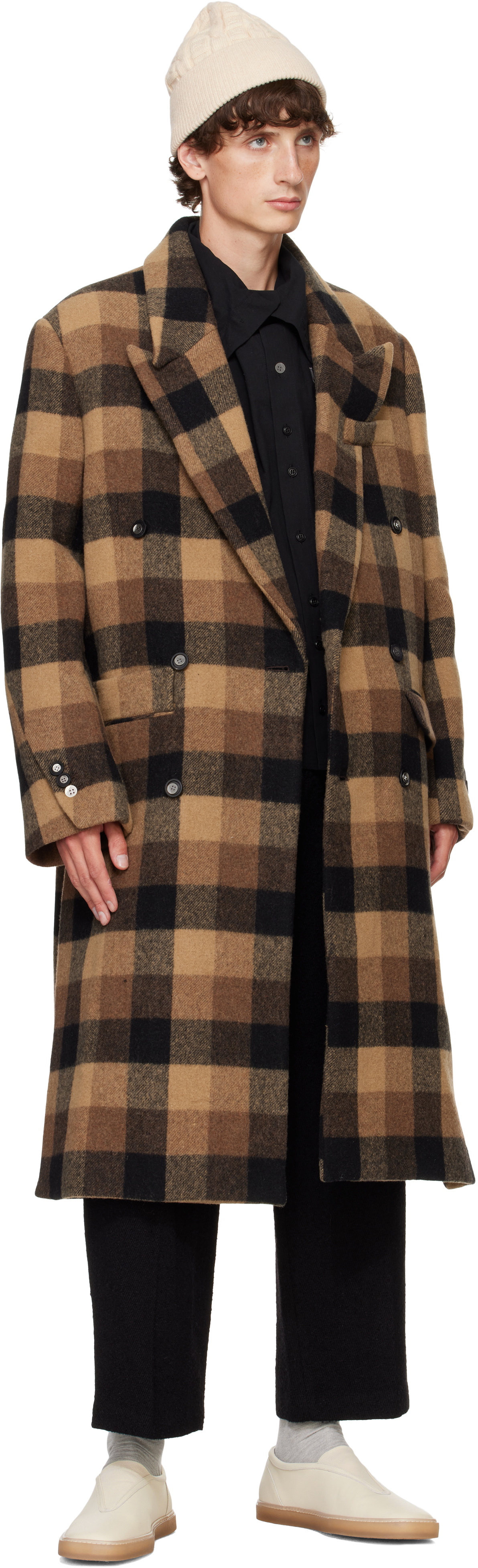 ADER error Brown Check Coat