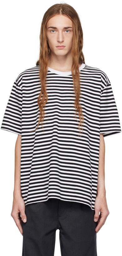 Photo: nanamica White & Black Striped T-Shirt