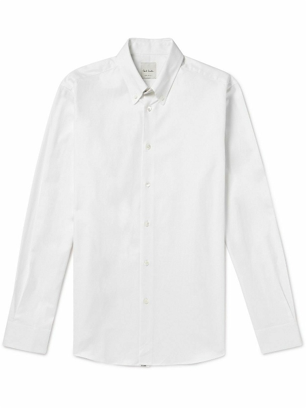 Photo: Paul Smith - Button-Down Collar Cotton Oxford Shirt - White