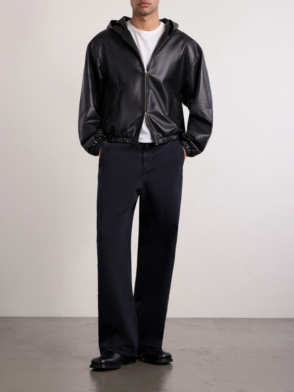 Amomento - Cotton Wide-Leg Jeans - Black