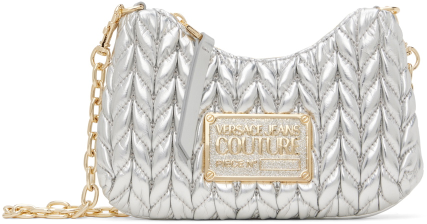 Versace Jeans Couture Silver Scrunchie Bag Versace Versace Jeans Couture Silver Scrunchie Bag Versace