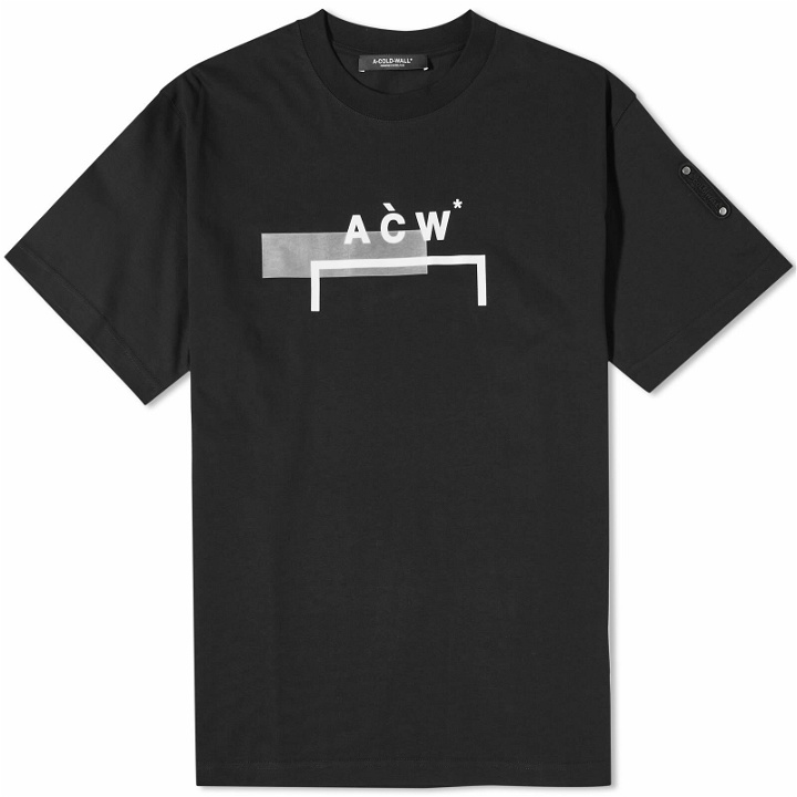 Photo: A-COLD-WALL* Men's Strata Bracket T-Shirt in Black
