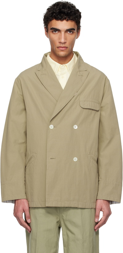 Photo: nanamica Beige Double Breasted Club Blazer
