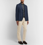 Sid Mashburn - Navy Kincaid No 1 Unstructured Cotton and Wool-Blend Hopsack Blazer - Blue