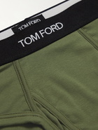 TOM FORD - Stretch-Cotton Briefs - Green