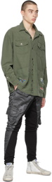 Greg Lauren Khaki Patches Boxy Studio Jacket