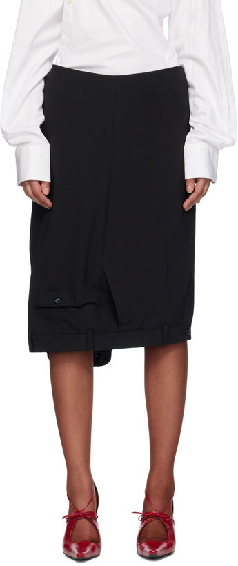 Photo: HODAKOVA Black Upside Down Trouser Midi Skirt