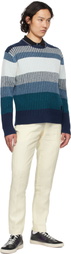 PS by Paul Smith Blue Striped Sweater