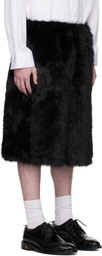 Simone Rocha SSENSE Exclusive Black Faux-Fur Shorts