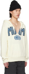 RICE NINE TEN Off-White Cut Off Hoodie