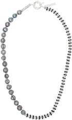 PEARL OCTOPUSS.Y Purple Diamond Noir Pearl Necklace