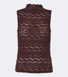 Veronica Beard Alora lace jersey top