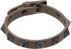 Valentino Garavani Taupe Rockstud Bracelet