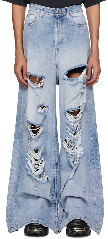 Photo: VETEMENTS Blue Distressed Jeans