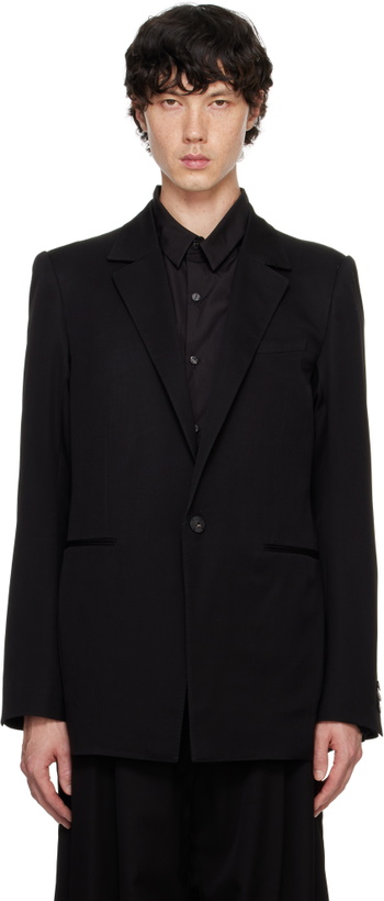 Photo: DEVOA Black Horn-Button Blazer