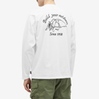 Snow Peak Men's Camping Club Long Sleeve T-Shirt in White