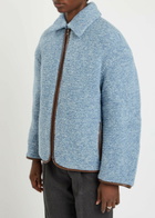 JW Anderson Melange Wool-blend Jacket Blue