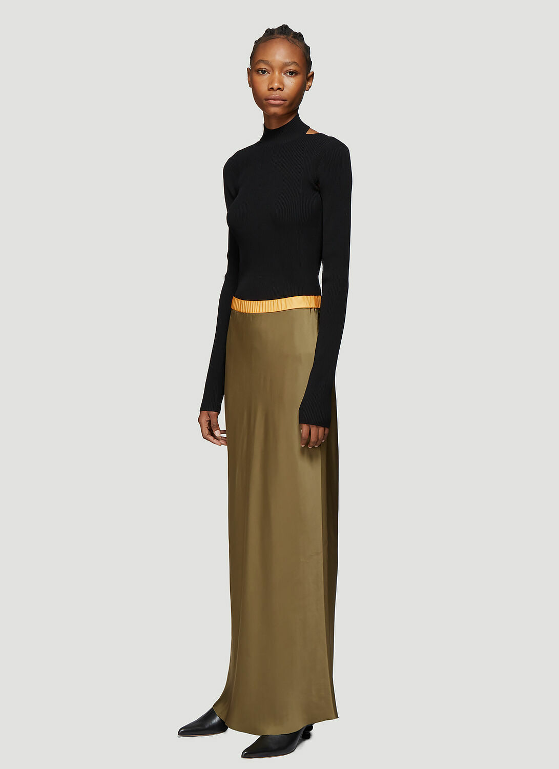 Helmut Lang Satin Slip Skirt