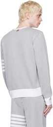 Thom Browne Gray 4-Bar Sweater