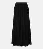Toteme Plissé cotton-blend maxi skirt