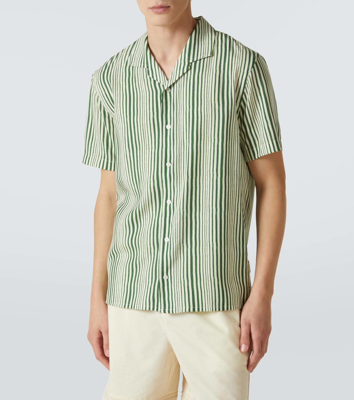 Orlebar Brown Hibbert striped bowling shirt