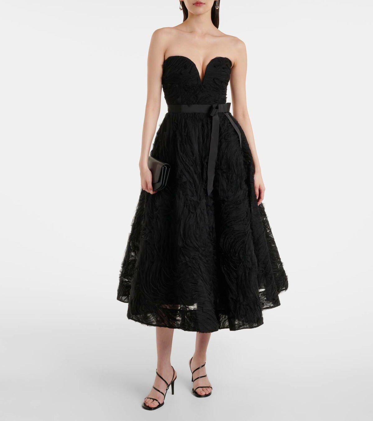 Rebecca Vallance Willow embroidered tulle midi dress Rebecca