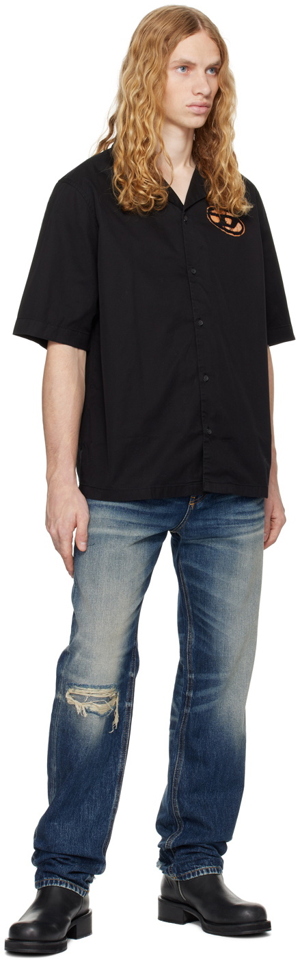 Diesel Black S-Stan-Bleach Shirt Diesel