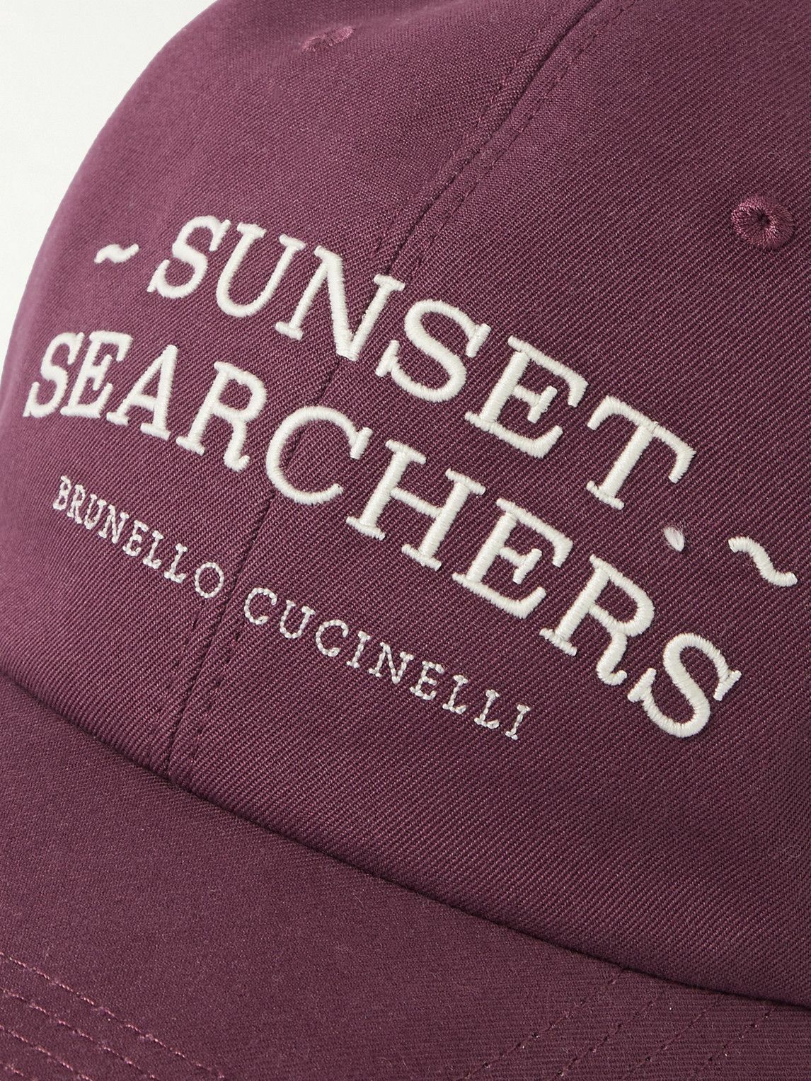 Brunello Cucinelli - Logo-Embroidered Leather-Trimmed Cotton