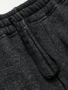 Stone Island Shadow Project - Straight-Leg Logo-Appliquéd Cotton-Blend Fleece Sweatpants - Black