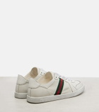 Gucci Stretch Web Stripe leather sneakers
