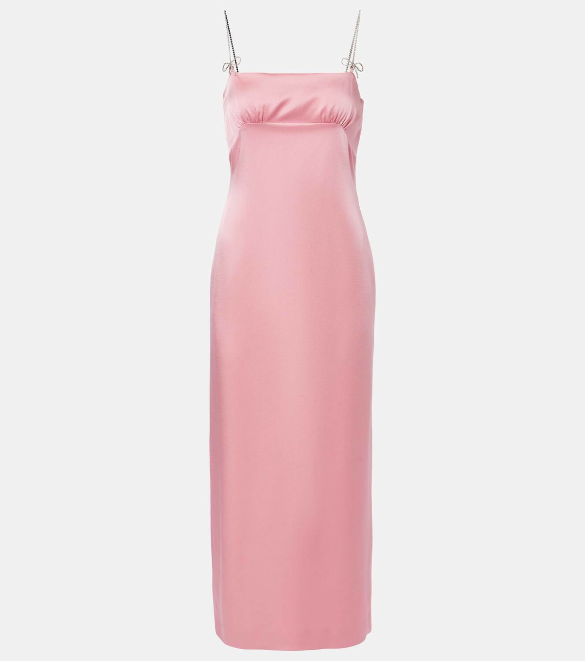 Blumarine Envers embellished satin midi dress