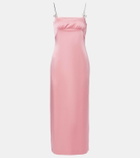 Blumarine Envers embellished satin midi dress