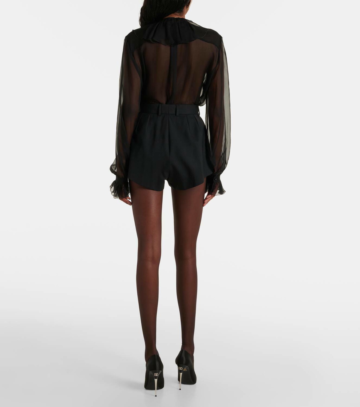 Dolce&Gabbana High-rise wool and silk shorts Dolce & Gabbana
