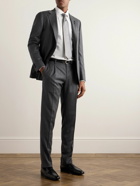 Lardini - Straight-Leg Pleated Stretch Wool and Cashmere-Blend Flannel Suit Trousers - Gray