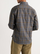 De Bonne Facture - Button-Down Collar Checked Brushed Cotton-Flannel Shirt - Gray