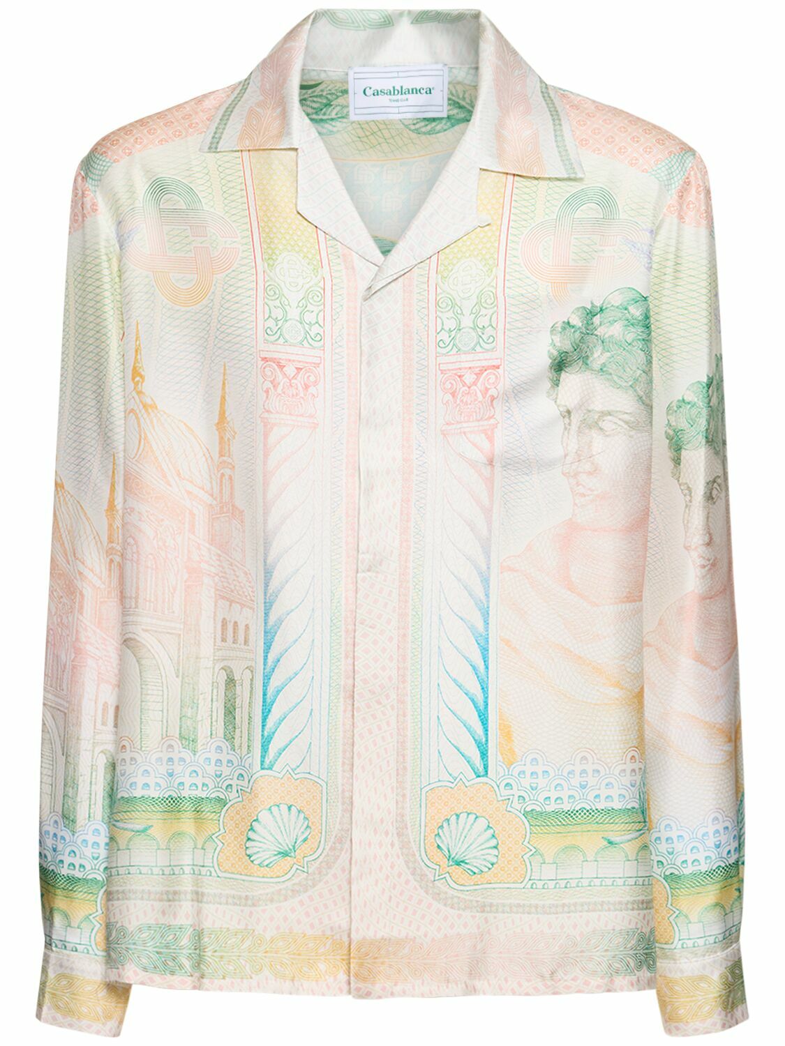 CASABLANCA - La Monnaie Print Silk Twill Shirt Casablanca
