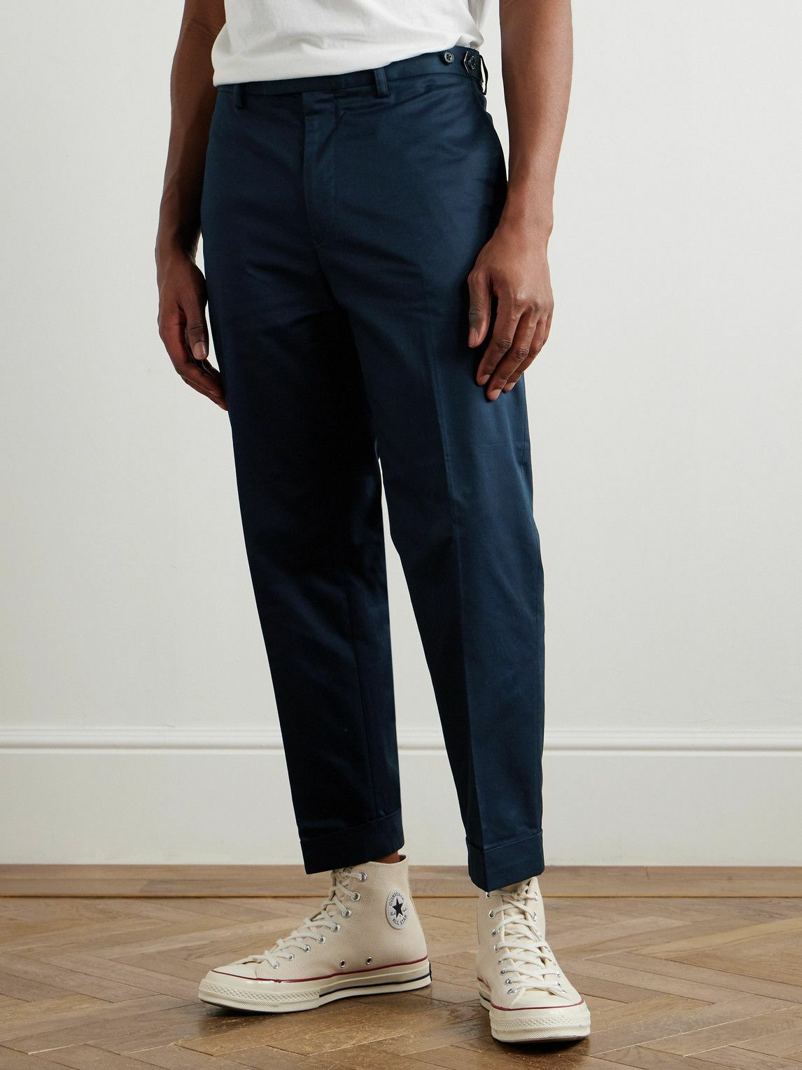 Beams Plus - Ivy Straight-Leg Cotton-Twill Trousers - Blue