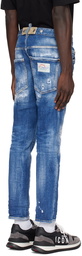 Dsquared2 Indigo Mended Skater Jeans