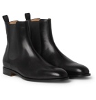 Manolo Blahnik - Delsa Polished-Leather Chelsea Boots - Black