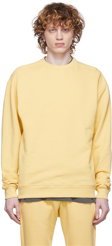Photo: John Elliott Yellow Oversize Crewneck Sweatshirt