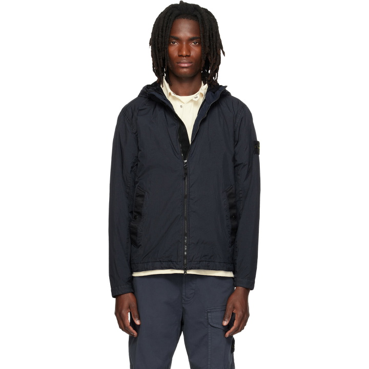 Photo: Stone Island Navy 4100001 Crinkle Reps NY Jacket