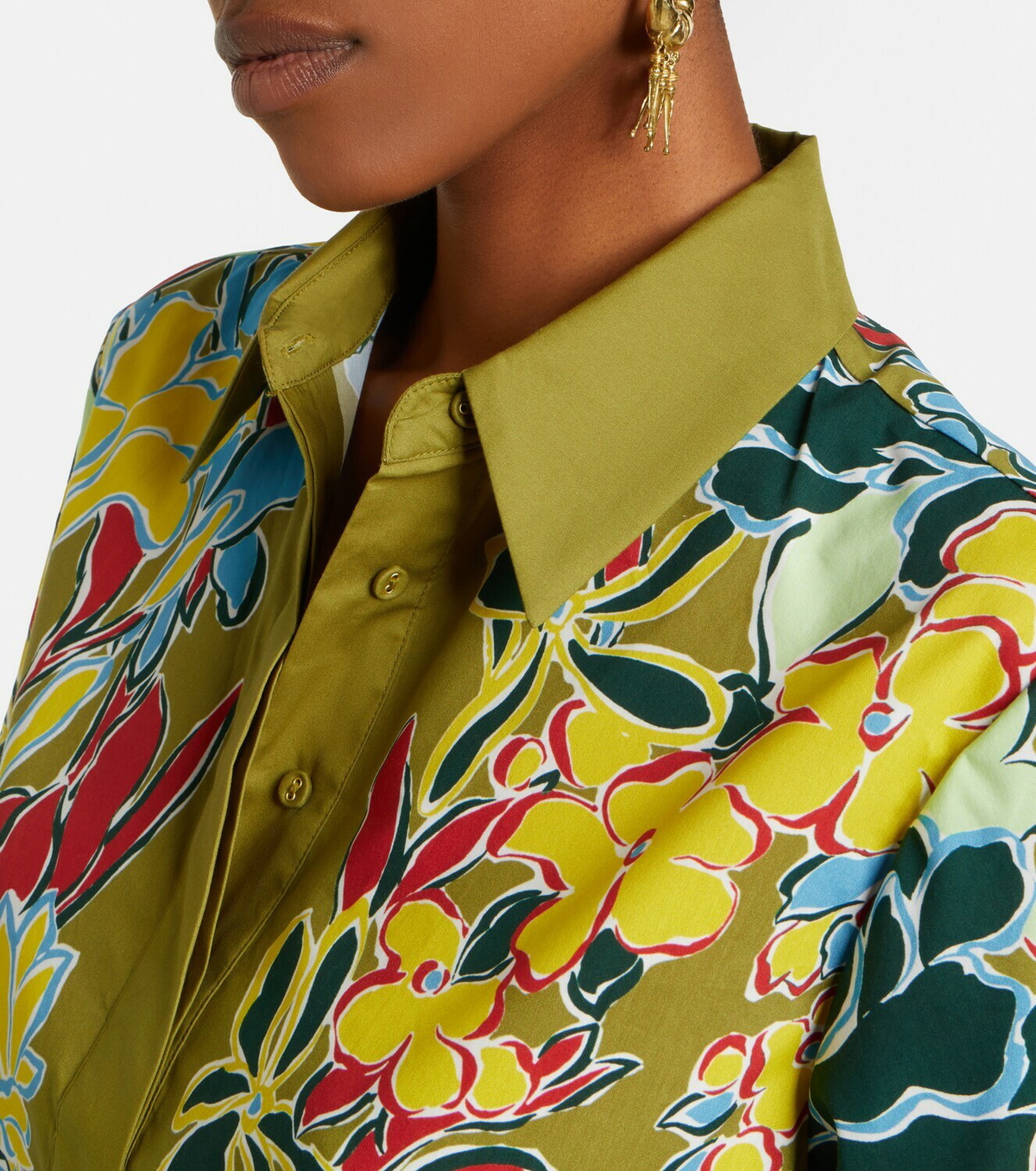Alémais Solstice floral cotton-blend shirt