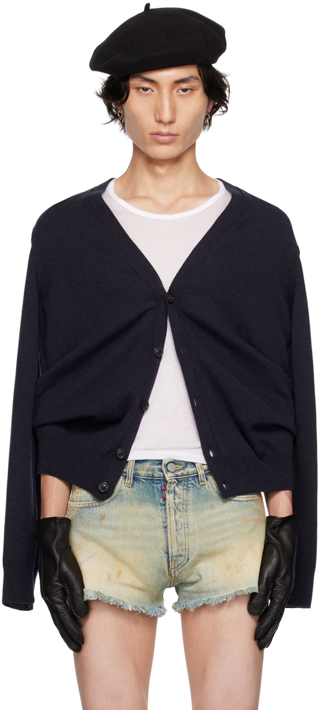 V-Neck Cardigan - Navy main image 0